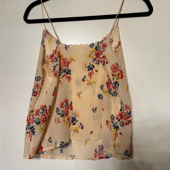 Sezane Floral Tank Top - Cream with Multicolor Flowers - Picture 4 of 5